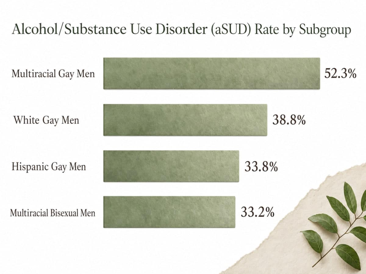 Chart showing Alcohol/Substance Use Disorder (aSUD) Rate by Subgroup