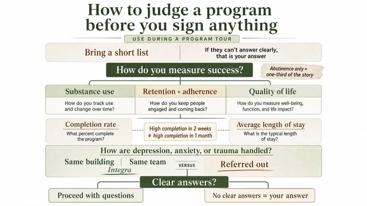 Turn the section's evaluation checklist into a structured decision tool readers can use during program tours, directly reflecting the questions cited in this section