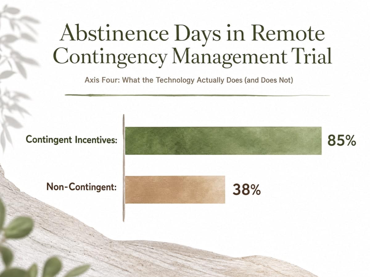 Chart showing Abstinence Days in Remote Contingency Management Trial