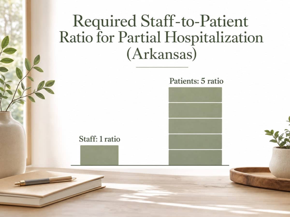 Chart showing Required Staff-to-Patient Ratio for Partial Hospitalization (Arkansas)
