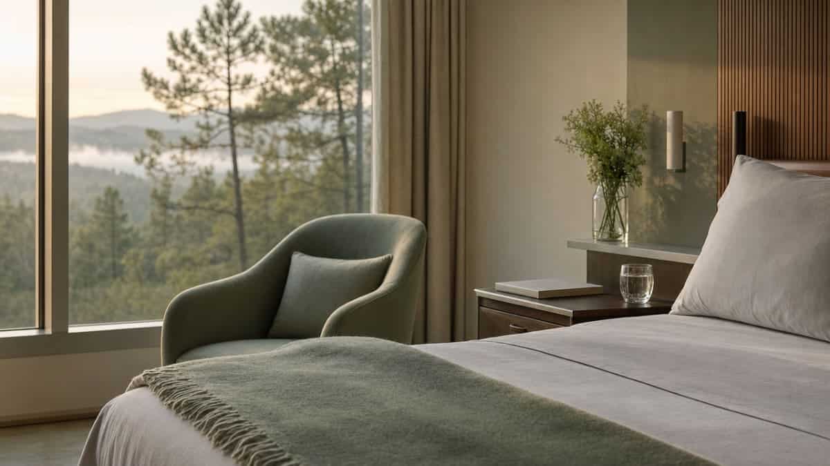 Text-free conceptual scene evoking discreet, high-end residential treatment for a working professional, since this section describes an experience rather than chartable data.
