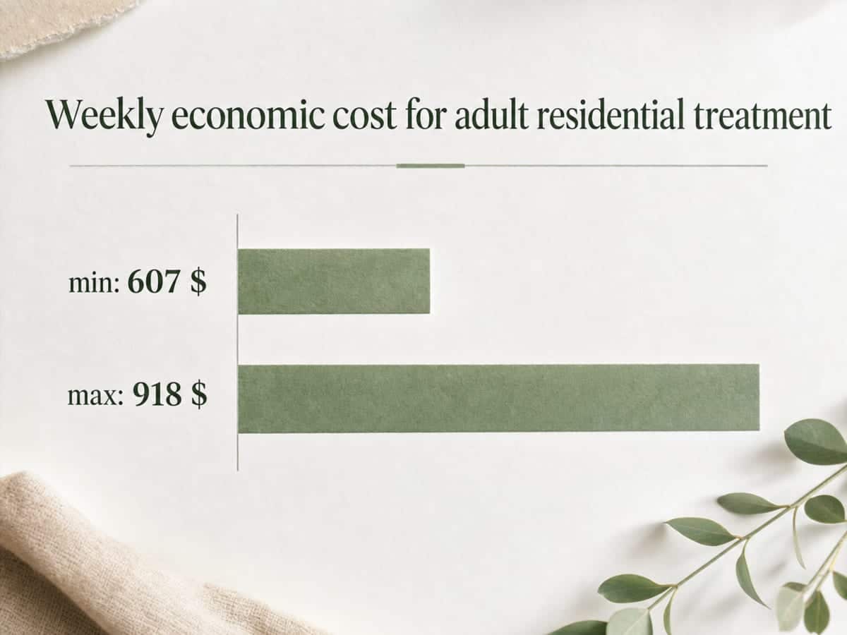 Chart showing Weekly economic cost for adult residential treatment