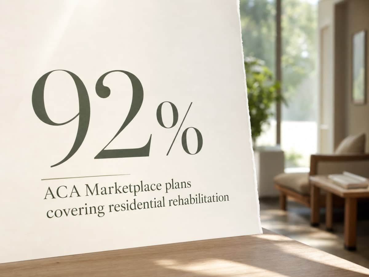 Infographic showing ACA Marketplace plans covering residential rehabilitation