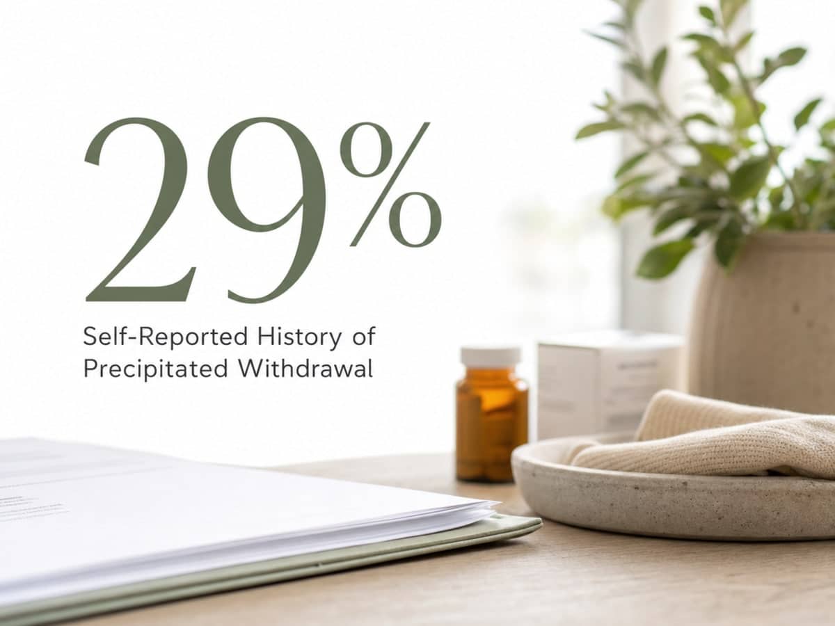 Infographic showing Self-Reported History of Precipitated Withdrawal