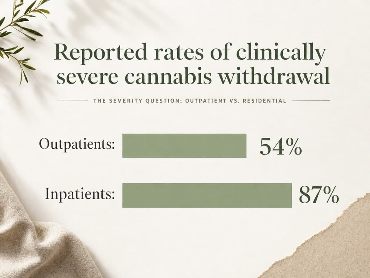 Chart showing Reported rates of clinically severe cannabis withdrawal