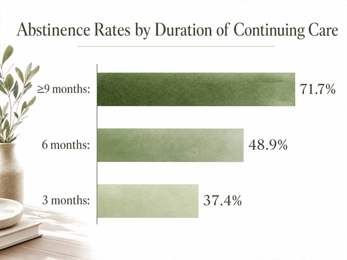 Chart showing Abstinence Rates by Duration of Continuing Care