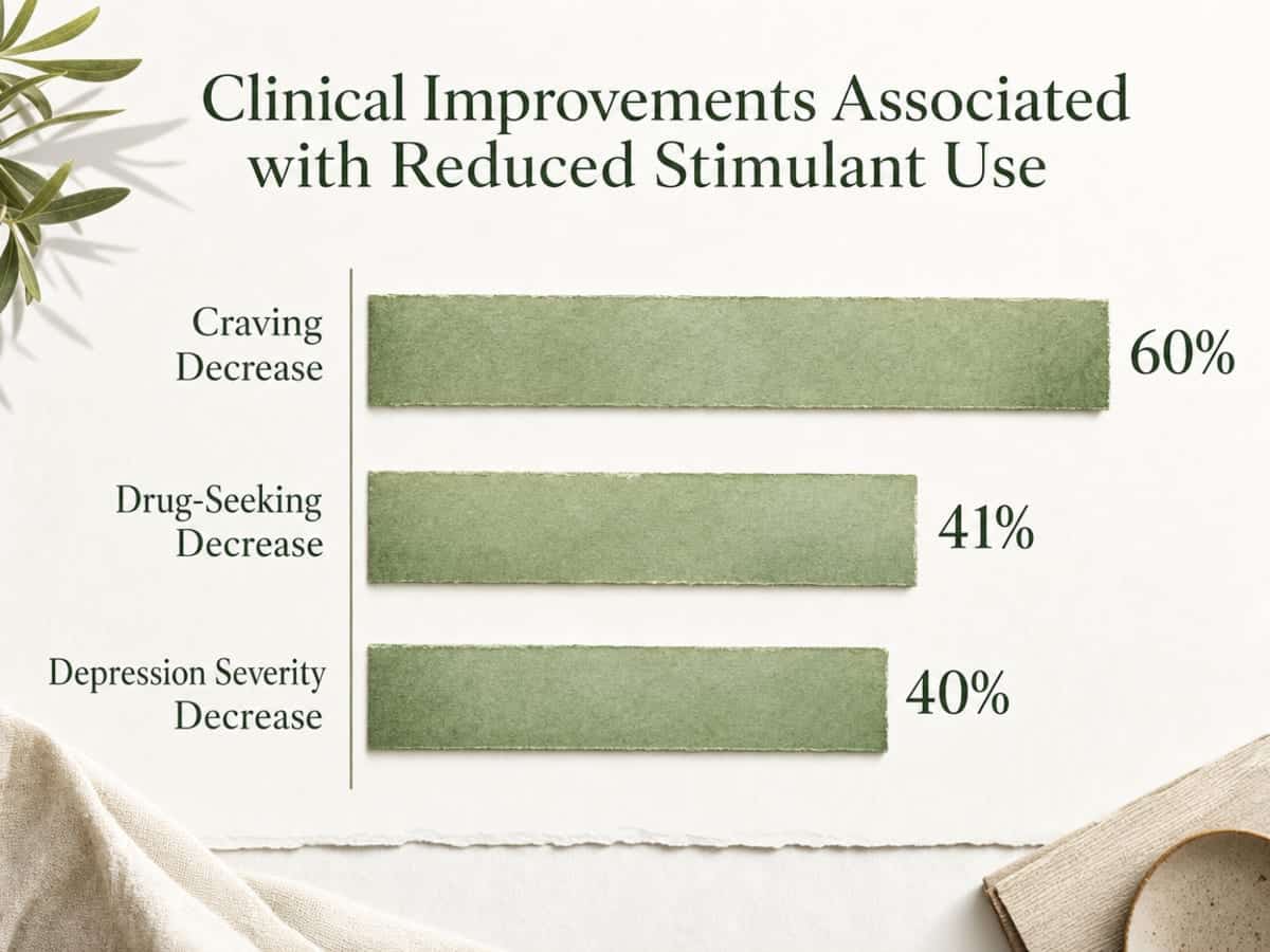 Chart showing Clinical Improvements Associated with Reduced Stimulant Use