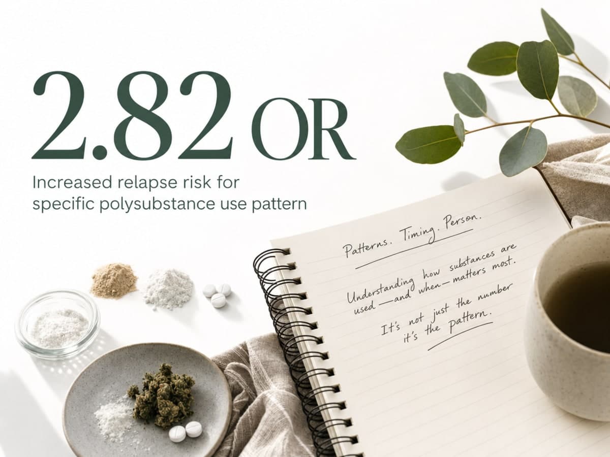 Infographic showing Increased relapse risk for specific polysubstance use pattern
