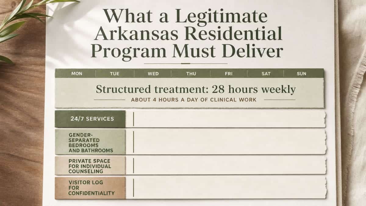 Visualize the concrete Arkansas licensure floor cited in the section so readers can use it as a checklist when evaluating programs