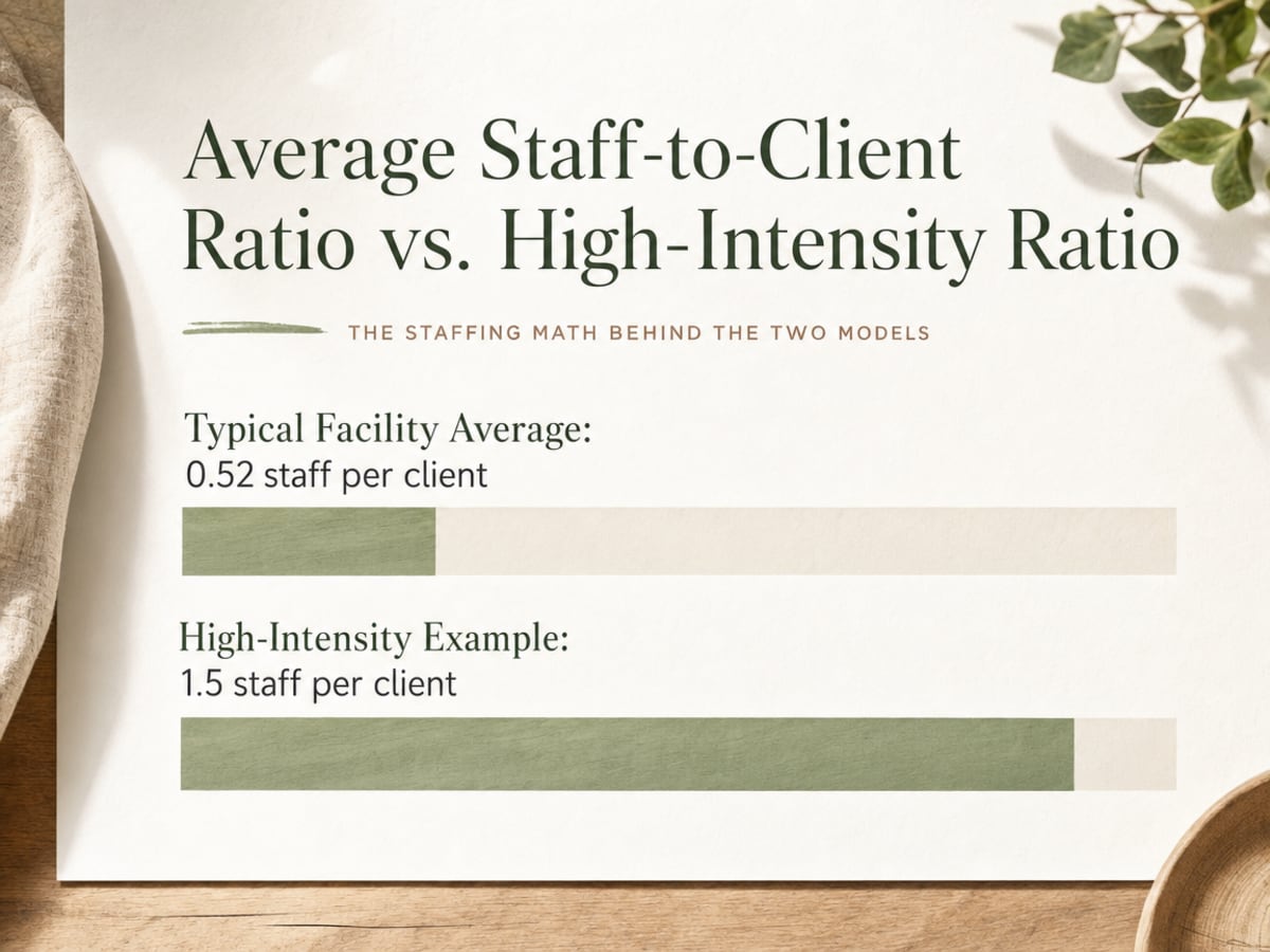 Chart showing Average Staff-to-Client Ratio vs. High-Intensity Ratio